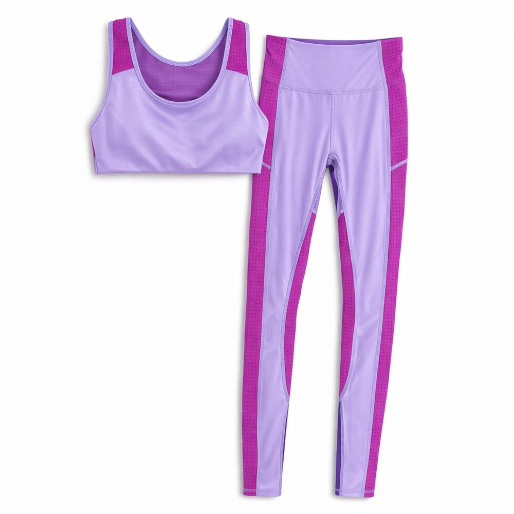 Fabletics Motion365+ Shine Legging & Shine Spots Medium Impact Sports Bra Set
